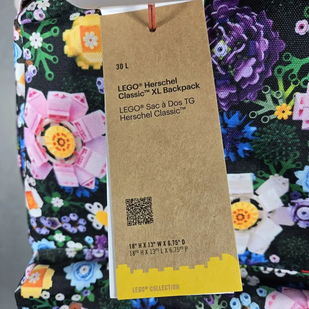 Herschel x LEGO Classic XL Backpack 30L Garden Floral Laptop Bag 16